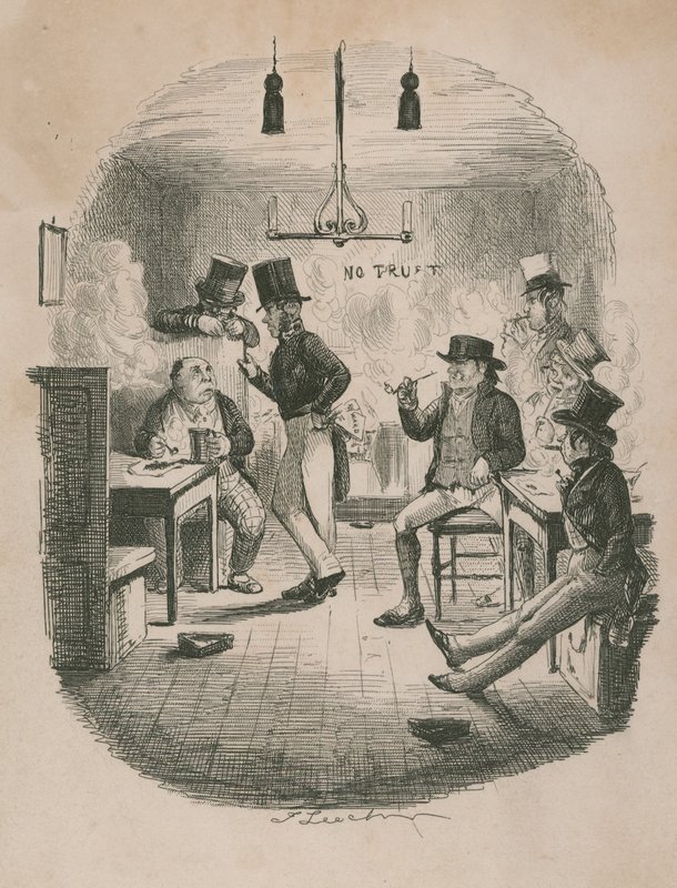 Robin fumante da John Leech