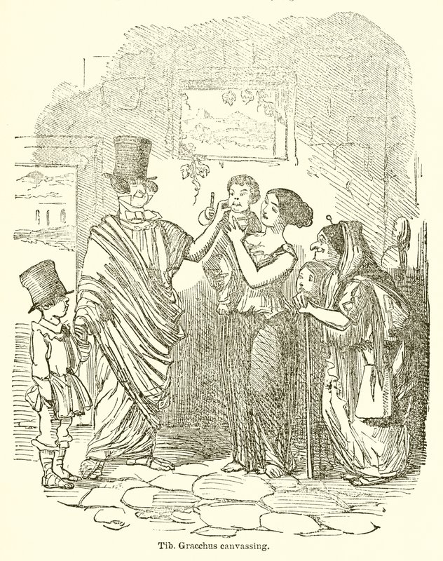 Tib. Gracchus in campagna elettorale da John Leech