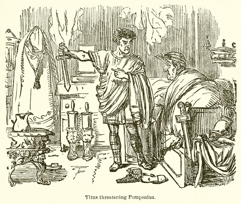 Tito minaccia Pomponio da John Leech