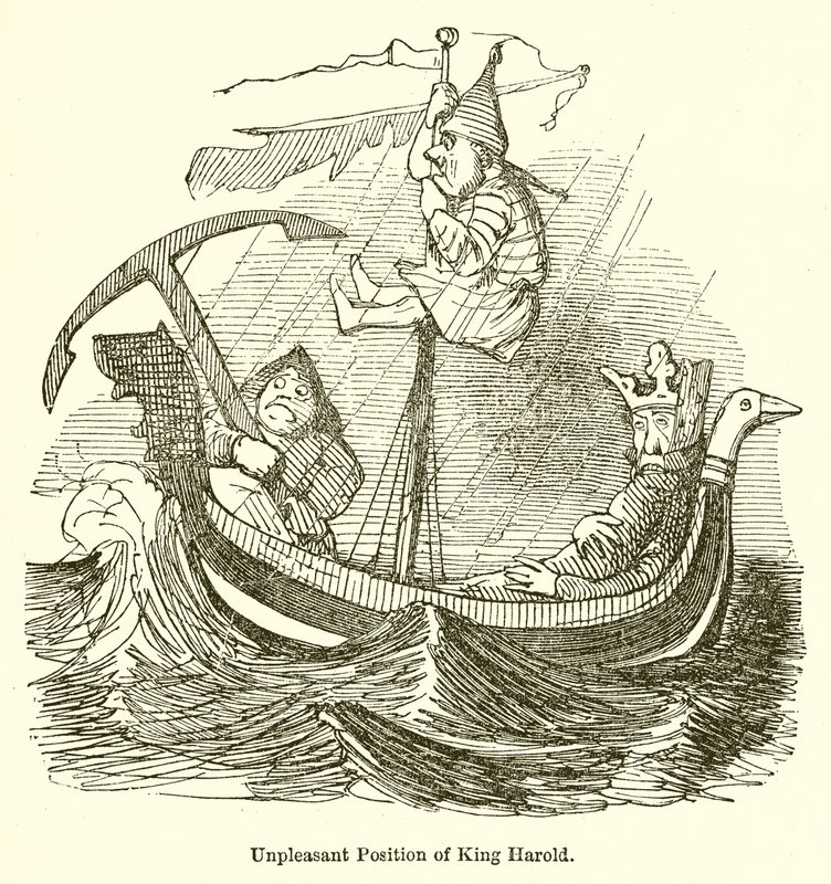 Posizione spiacevole di Re Harold da John Leech