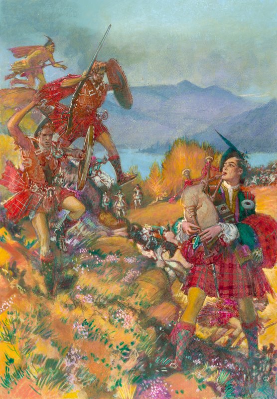 Il pellegrinaggio di Childe Harold (gouache su carta) da John Millar Watt