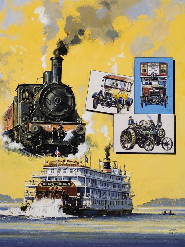 Il viaggiatore del tempo (gouache su carta) da John S. Smith
