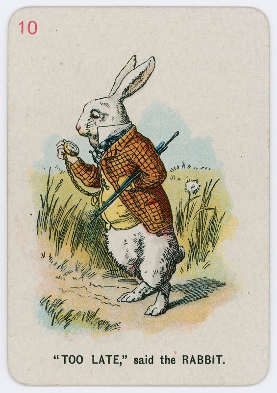 Troppo tardi, disse il Coniglio da John Tenniel