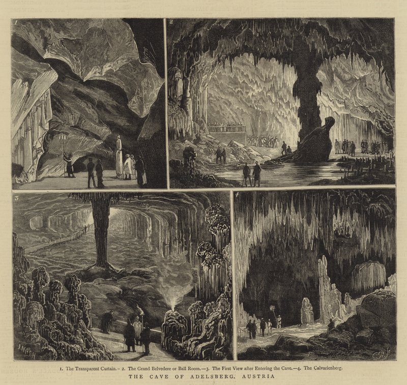 La grotta di Adelsberg, Austria da Joseph Nash