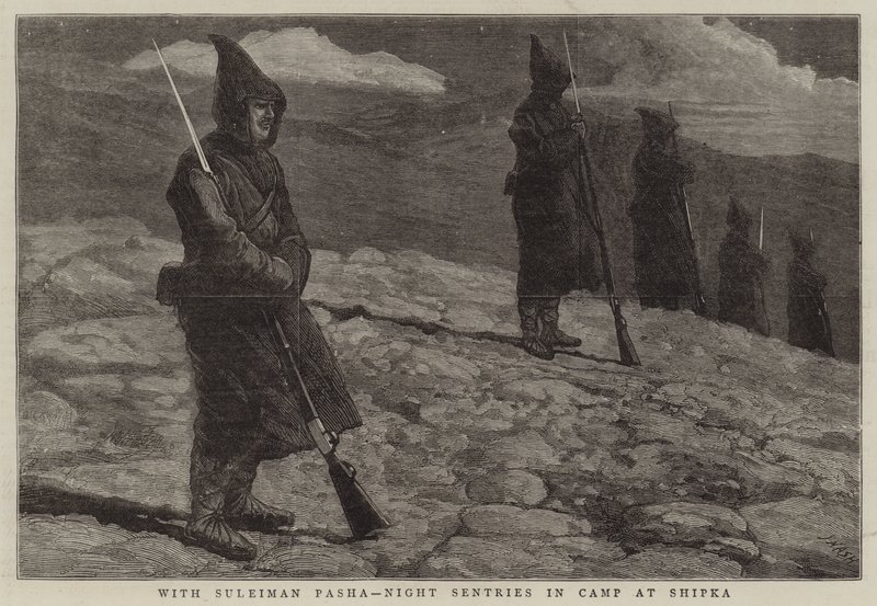 Con Suleiman Pasha, sentinelle notturne nel campo a Shipka da Joseph Nash