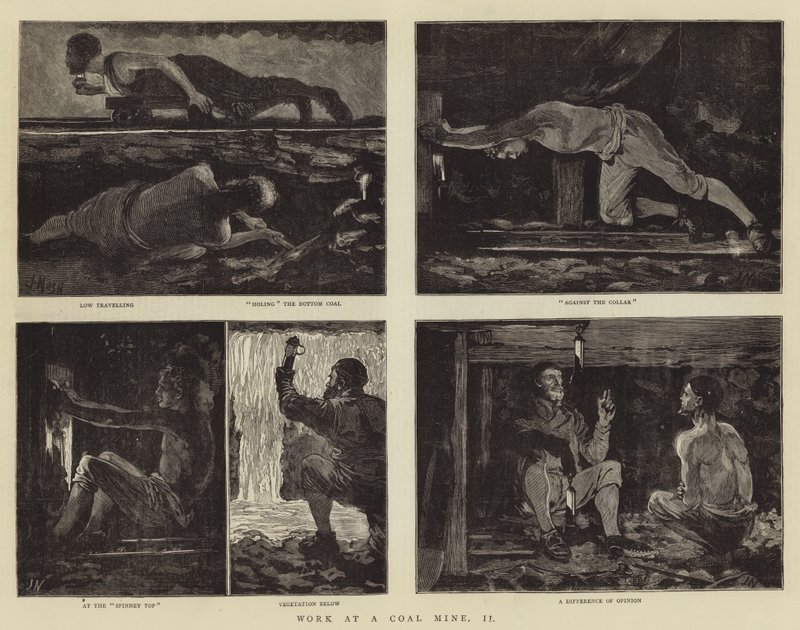 Lavoro in una miniera di carbone, II da Joseph Nash