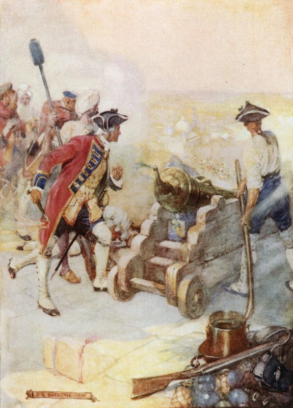 Clive sparò uno dei cannoni lui stesso da Joseph Ratcliffe Skelton