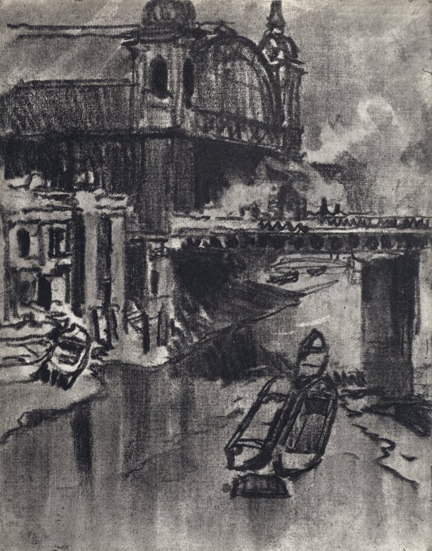 Stazione di Cannon Street (litografia) da Joseph (after) Pennell