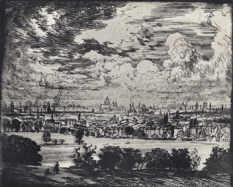 Londra, sopra Hampstead da Joseph (after) Pennell