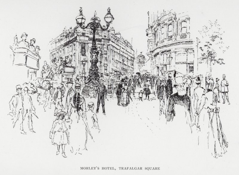 Hotel Morley, Trafalgar Square da Joseph (after) Pennell