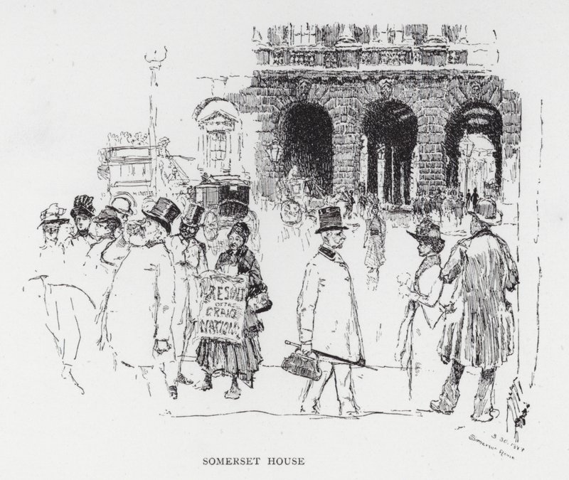 Somerset House (litografia) da Joseph (after) Pennell