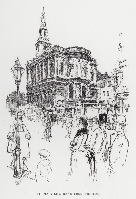 St Mary-le-Strand da est da Joseph (after) Pennell