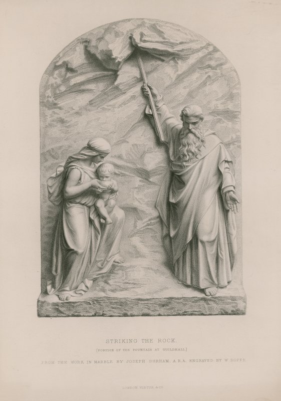Mosè colpisce la roccia da Joseph Durham