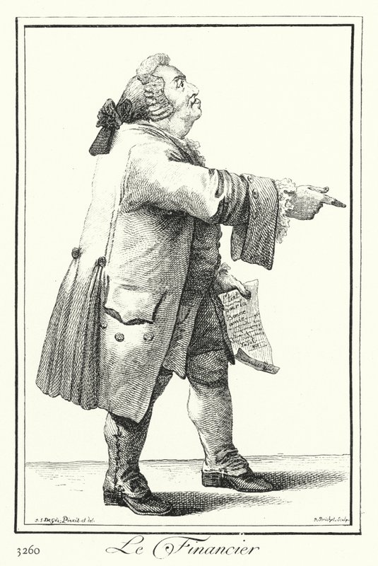 Il finanziere (incisione) da Joseph Franz von (after) Goez