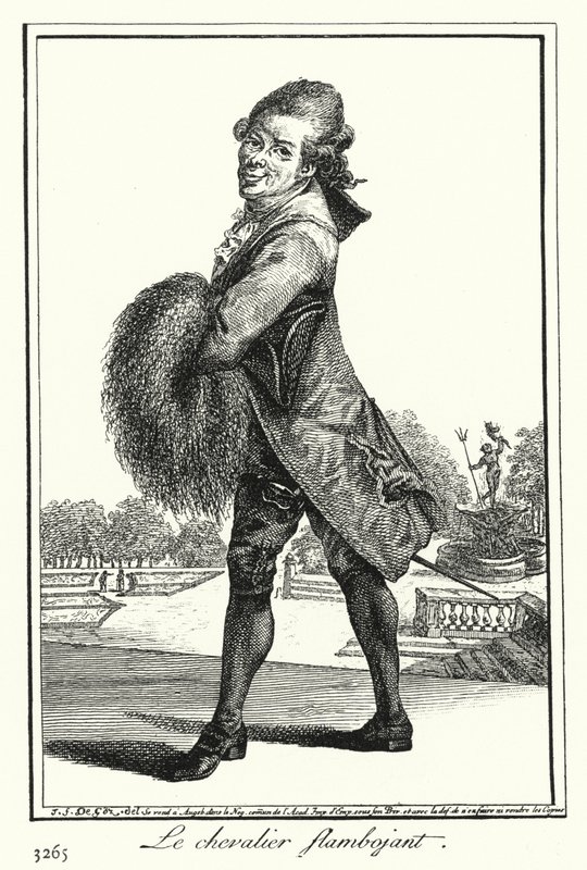 Il cavaliere fiammeggiante (incisione) da Joseph Franz von (after) Goez