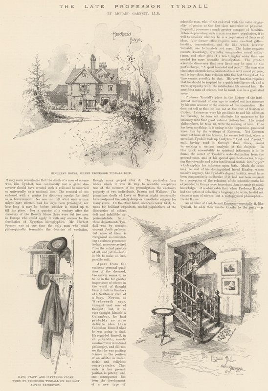 Il defunto Professor Tyndall da Joseph Holland Tringham