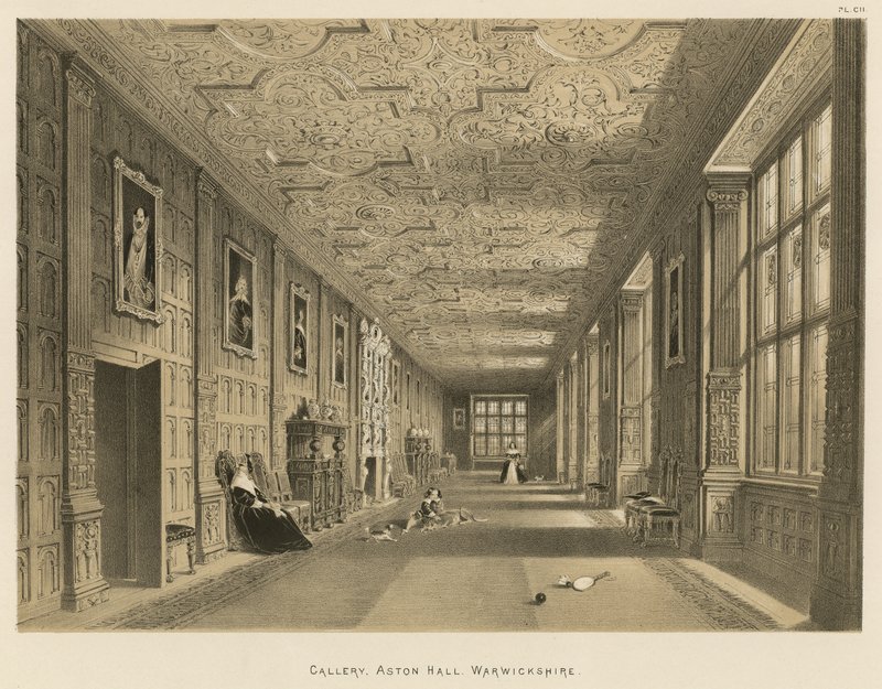Galleria, Aston Hall, Warwickshire da Joseph Nash