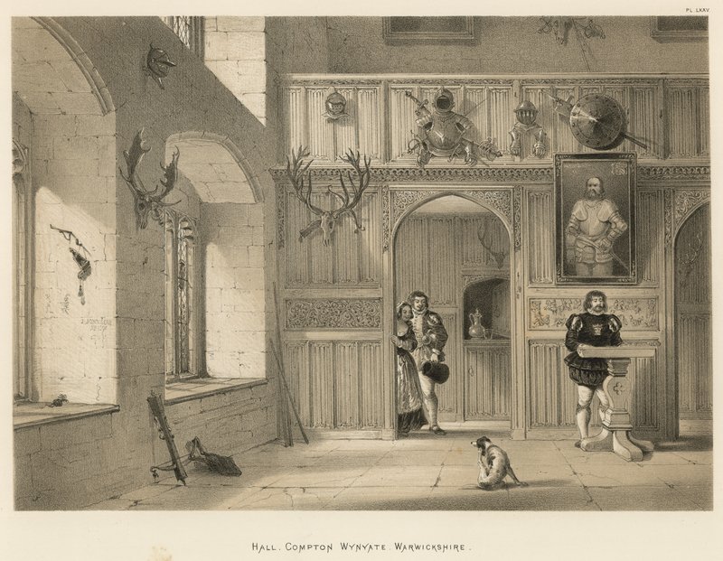 Sala, Compton Wynyate, Warwickshire da Joseph Nash