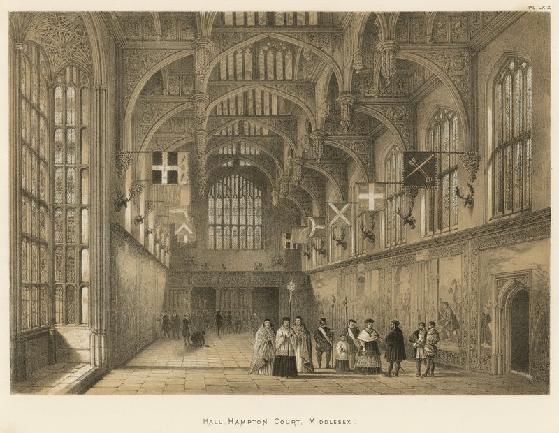 Sala, Hampton Court, Middlesex da Joseph Nash