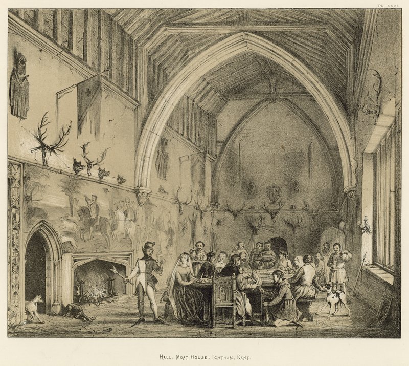 Sala, Moat House, Ightham, Kent da Joseph Nash