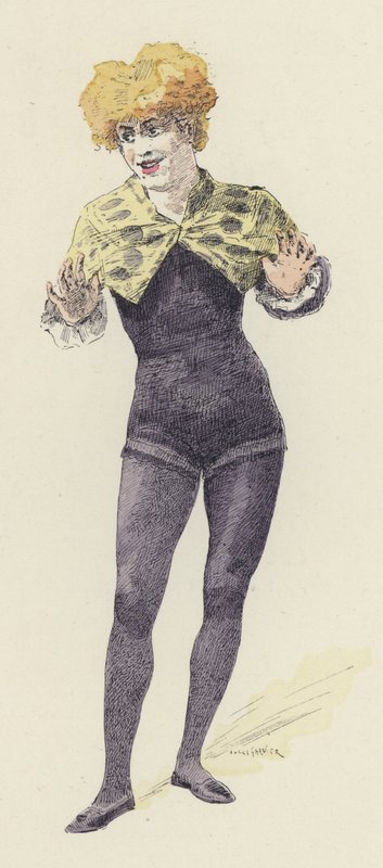 Clown femminile da Jules Arsene (after) Garnier