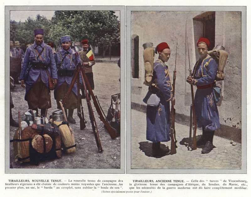 Tirailleurs, Nuova Divisa, Tirailleurs, Vecchia Divisa da Jules Gervais Courtellemont