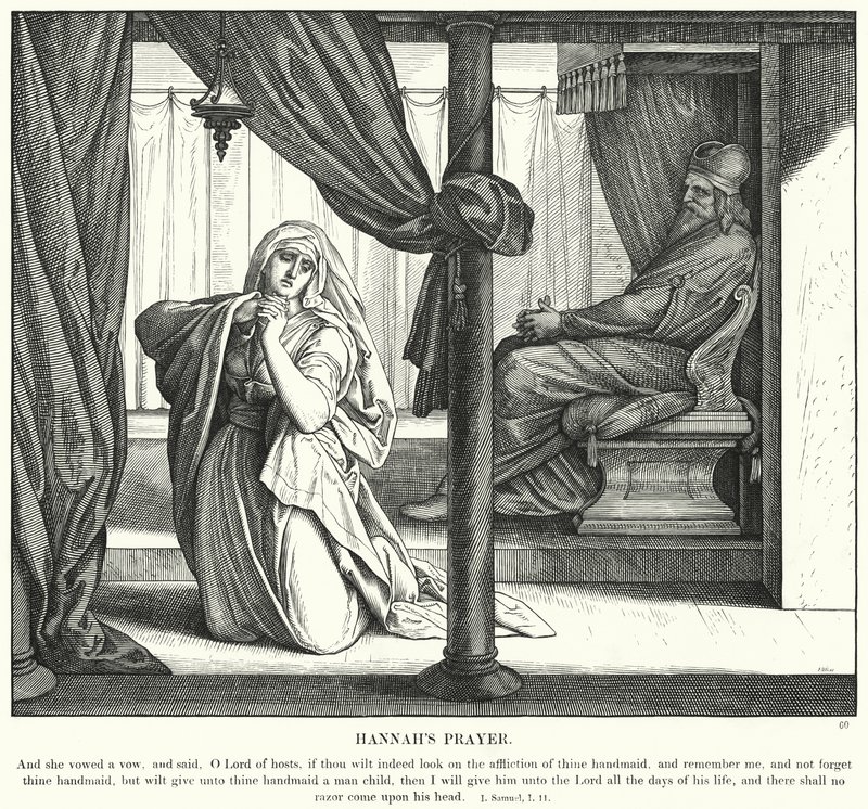 La Preghiera di Anna da Julius (after) Schnorr von Carolsfeld