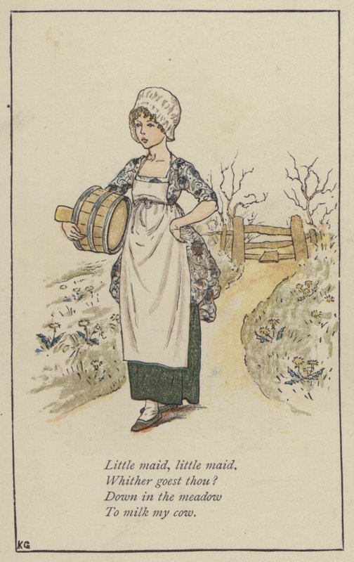 Piccola ragazza, piccola ragazza (litografia a colori) da Kate (after) Greenaway