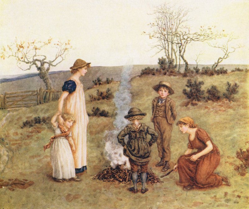 Il fuoco di bastoni da Kate (after) Greenaway