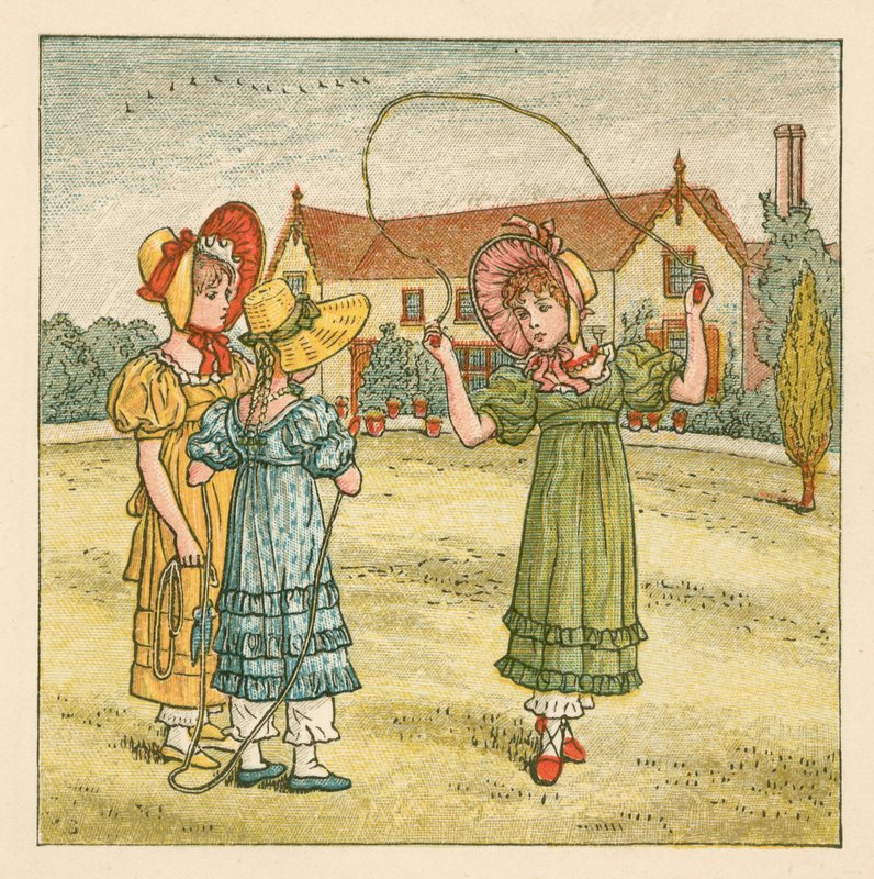 Ragazze che saltano la corda da Kate Greenaway