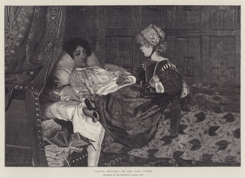 Sempre benvenuto, esposto alla Grosvenor Gallery, 1887 da Lawrence Alma Tadema
