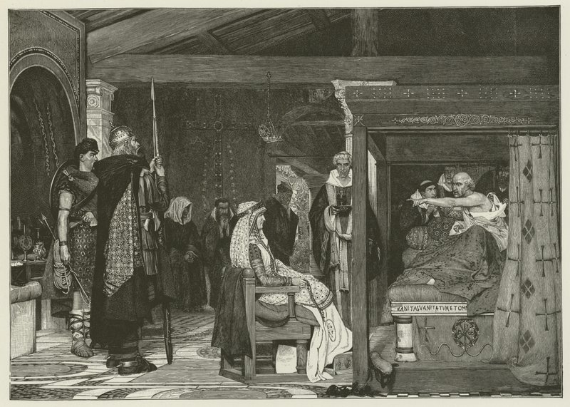Fredegonda al letto di morte di Praetextatus da Lawrence Alma Tadema