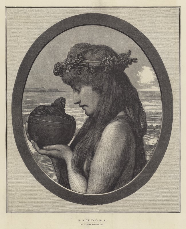 Pandora da Lawrence Alma Tadema