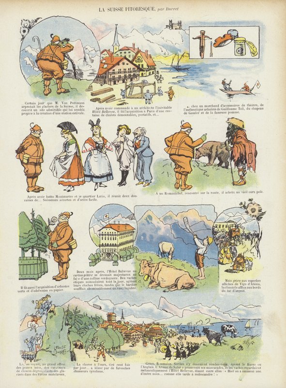 Svizzera pittoresca. Illustrazione per Le Rire da Leonce Burret