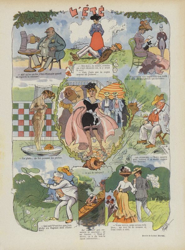 Estate. Illustrazione per Le Rire da Leonce Burret