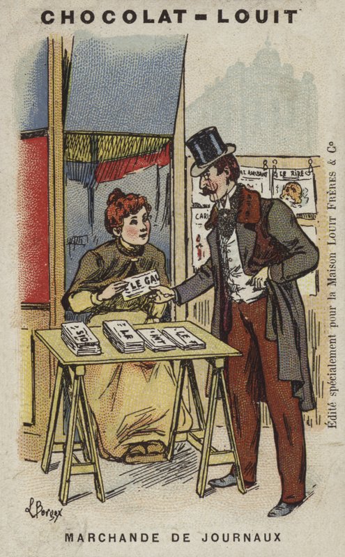 Venditrice di giornali da Louis Borgex