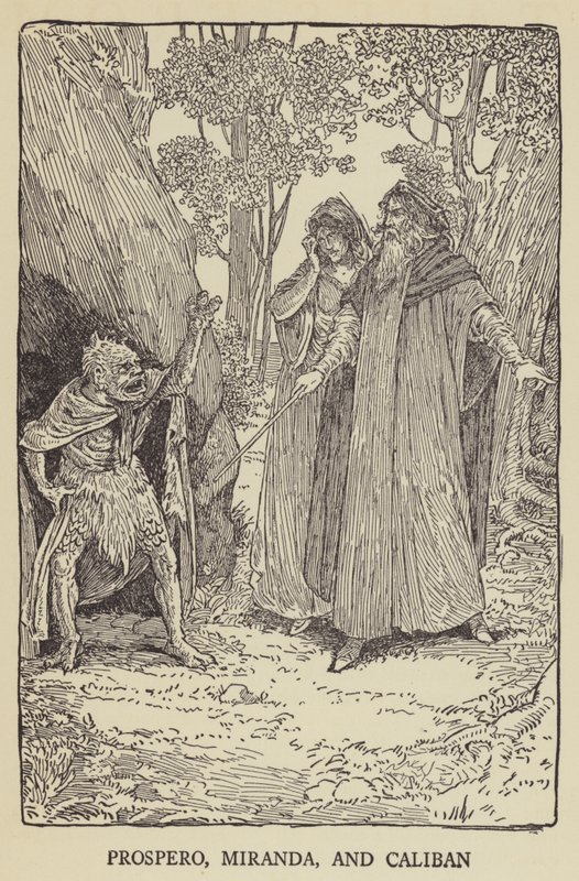 Prospero, Miranda e Caliban da Louis John Rhead