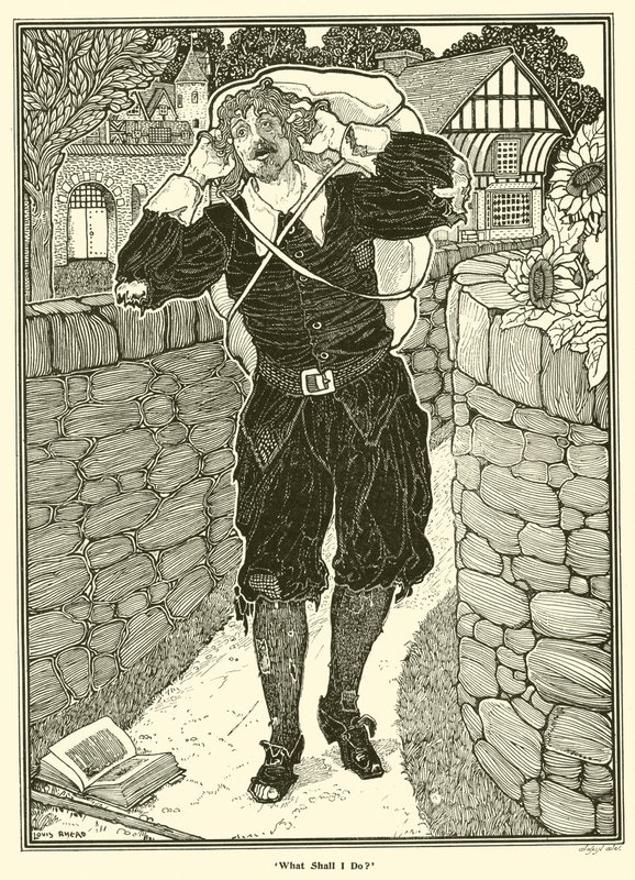 Cosa devo fare? (incisione) da Louis John Rhead