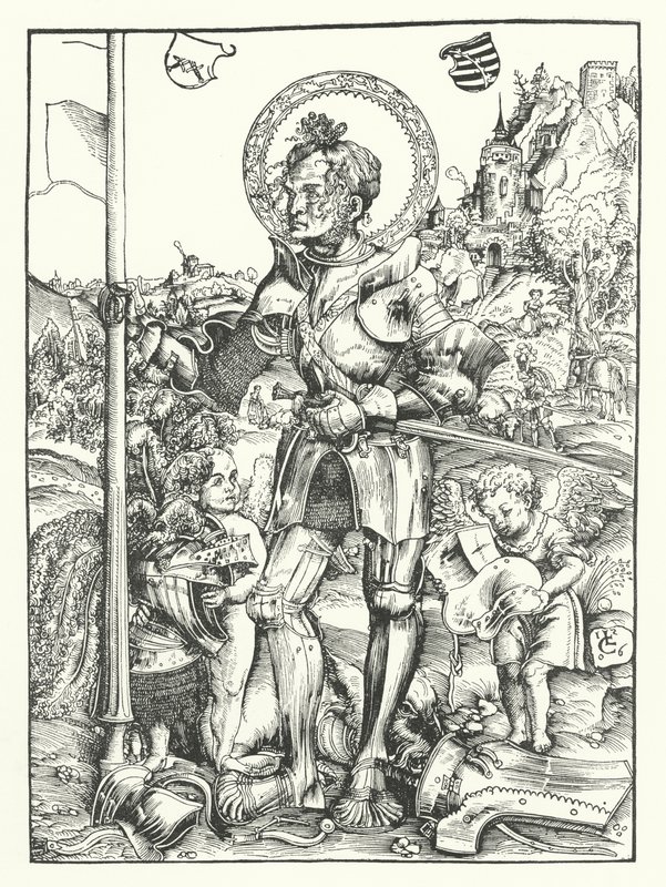 San Giorgio (incisione) da Lucas the Elder (after) Cranach