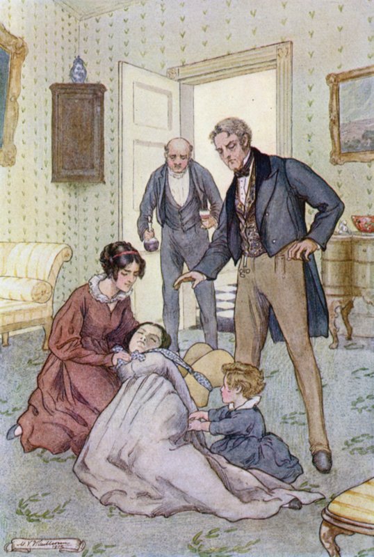 Illustrazione per Mogli e Figlie di Mrs Gaskell da Mary V. Wheelhouse