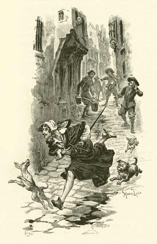 Illustrazione per I Tre Moschettieri (incisione) da Maurice Leloir