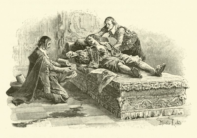 Illustrazione per I Tre Moschettieri (incisione) da Maurice Leloir