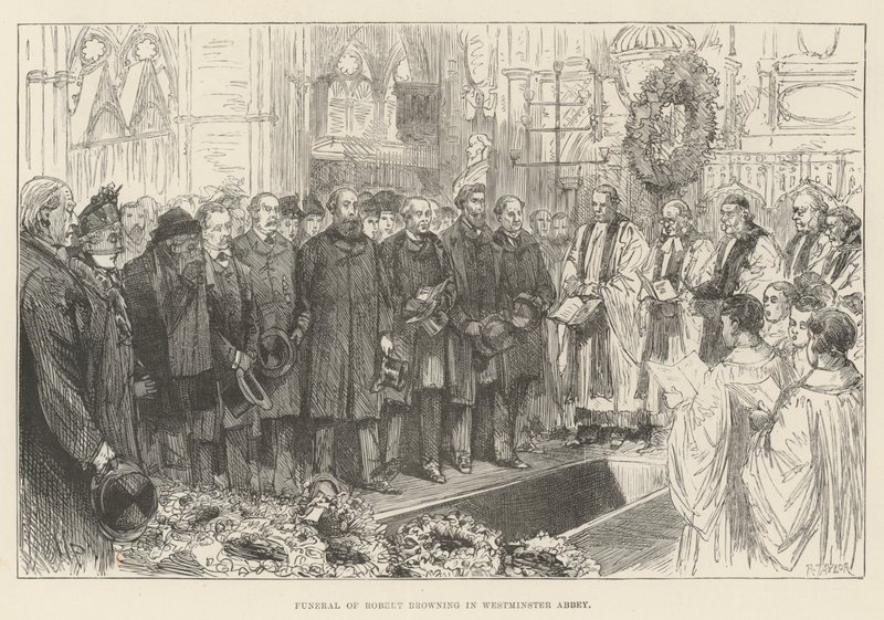 Funerale di Robert Browning nell