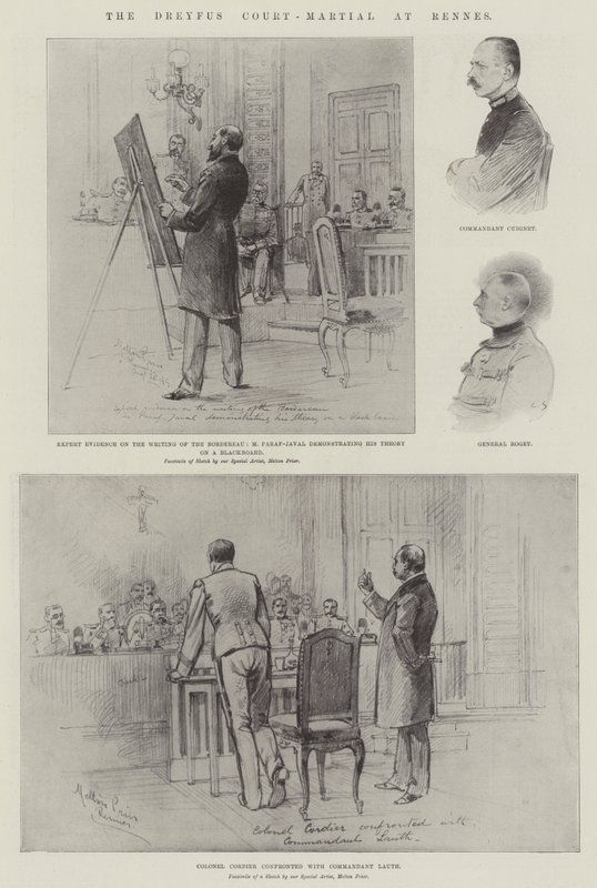 Il Processo Dreyfus a Rennes da Melton Prior