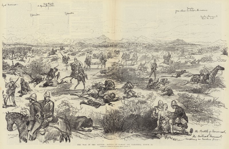La guerra nel Sudan, battaglia di Tamasi (o Tamanieb), 13 marzo da Melton Prior