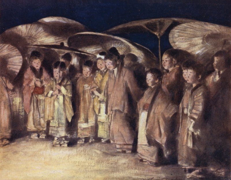 Scena di Strada, Kioto da Mortimer Ludington Menpes
