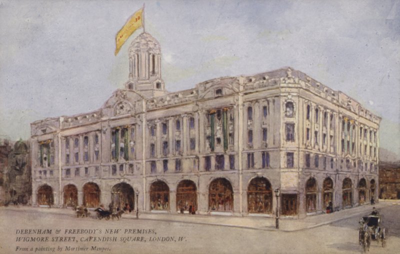 I nuovi locali di Debenham e Freebody, Wigmore Street, Cavendish Square, Londra, Ovest da Mortimer Ludington Menpes