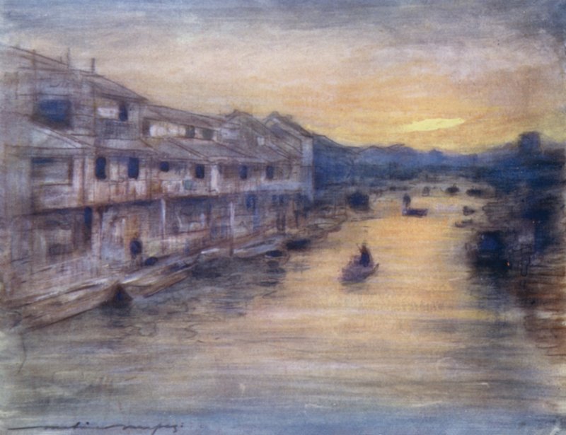 Sul Grande Canale, Osaka da Mortimer Ludington Menpes