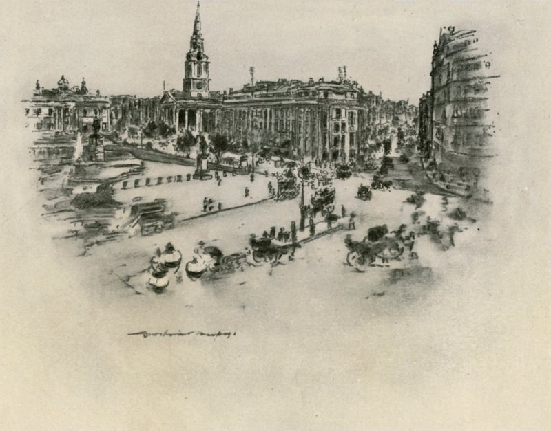 Piazza Trafalgar da Mortimer Ludington Menpes