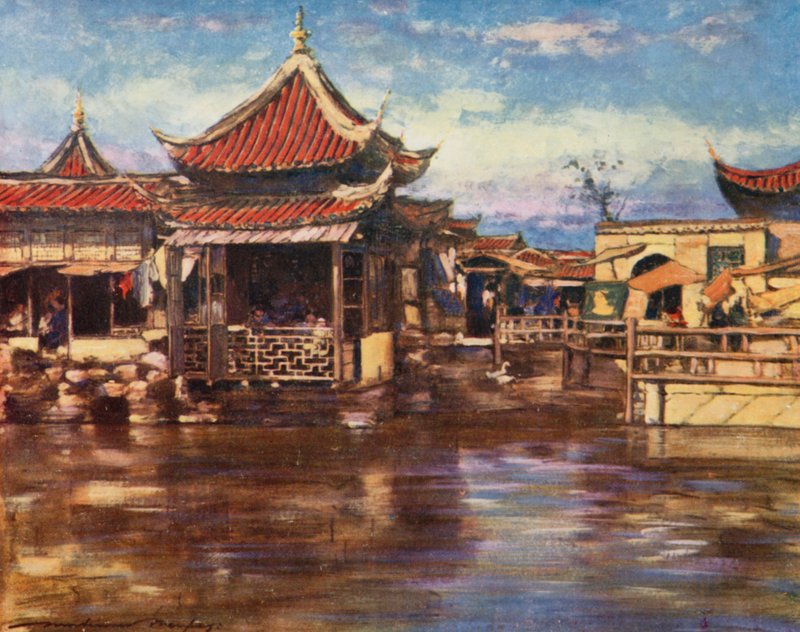 Una casa da tè, Shanghai da Mortimer Ludington Menpes